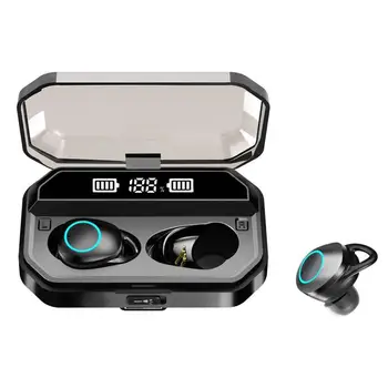 3000mah TWS Bluetooth-5.0 Trådløse Hovedtelefoner Øretelefoner Fingeraftryk Touch Stereo Headset Sport Waterpoof Trådløse bluetooth headset
