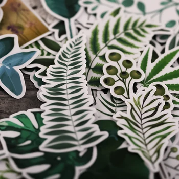 50STK Søde grønne blad plante mærkat Håndværk Og Scrapbooking klistermærker bog Dekorative sticker DIY Papirvarer