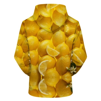 Citron Print Hættetrøjer 3D hoodie Mænd Hoody Streatwear Sweatshirt Harajuku Træningsdragt Pullover Pels Casual Unisex Dropship ZOOTOPBEAR