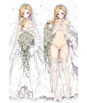 Anime Dakimakura 2Way 160cm x 50cm Azur Lane Hood Bryllup Sexet Pige Manga Organ Hugging pudebetræk Waifu Gave til OTAKU