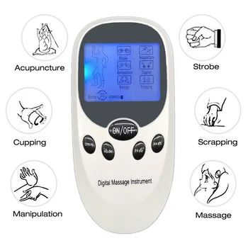 EMS El-Akupunktur Digital Terapi Tiere Body Massager Dual-Kanaler Puls Muskel Stimulator Nakken Ben smertelindring