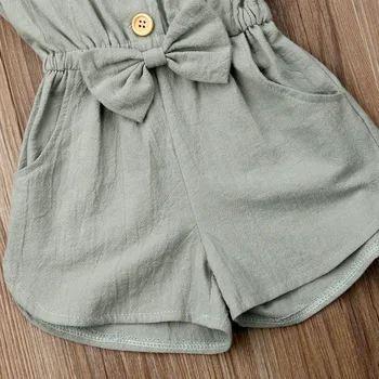 Pudcoco Toddler Børn Piger Cotton Short Romper Heldragt Buksedragt Tøj Tøj Sunsuit