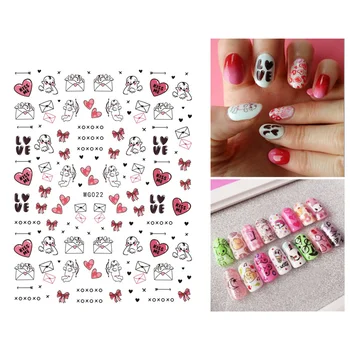 10STK farve tegneserie kat, hund, gris nail art nail stickers dyre designer-nail repair tool dekorative klistermærker