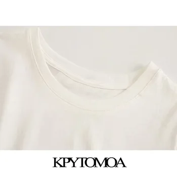 KPYTOMOA Kvinder 2020 Smarte Mode -, Patchwork-Plisseret Mini Kjole Vintage O Hals, Kort Ærme Elastisk Talje Kvindelige Kjoler Vestidos