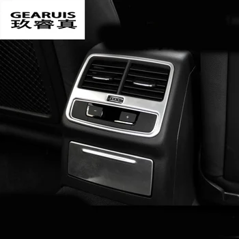 Car-styling Bageste aircondition vent dekorativ ramme luftudtag trim strip sticker Cover i rustfrit stål Til Audi A4 B9 2017