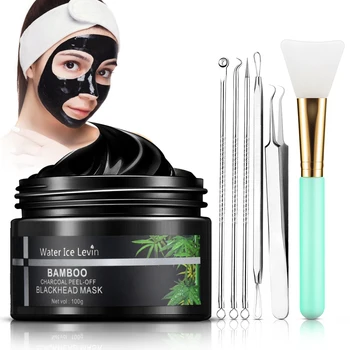 Nye Sort Maske-Kit Til Ansigt Hudpleje Bambus Trækul Facial Masker Fjerne Hudorm Dot Acne Facial Peeling Maske Næsen Dybt Ren