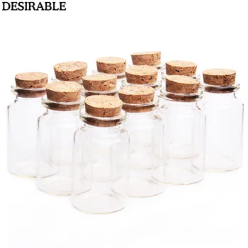 10stk/set 20 ml Mini Glas Flasker Med Kork Prop Gennemsigtige Små Tomme Hætteglas Krukker Sub-flaske Drivende flaske 30*50mm