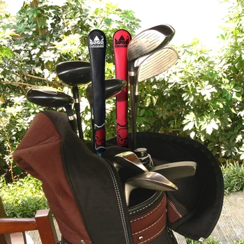 Håndværker Golf Håndlavet Læder Tilpasning Stick Cover Black & Red Skull -Høj Kvalitet, Nyt Design