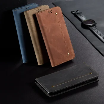Luxury Denim, Læder Flip Case til Xiaomi Mi 10 9 9t Cc9 Pro Cc9e Redmi 7a 8a K20 Note 9 s 8T 8 7 Pro Magnetiske Tegnebog bogomslag