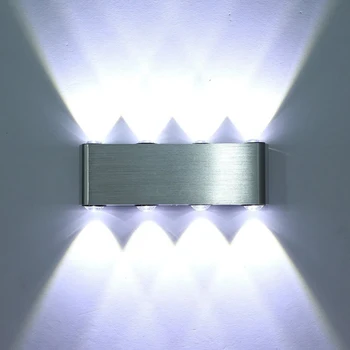 Indendørs belysning med Høj effekt, 2W 4W 6W 8W LED væglamper AC220V 230V Aluminium Dekorere Væg Sconce soveværelse LED væglampe