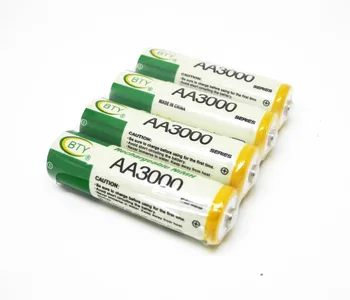 BTY Genopladeligt Batteri Kit 4stk 3000series 850mah AA-Batteri + 4pc 1350series 350mah AAA-Batteri+1 802 OS EU ' s Batteri Oplader