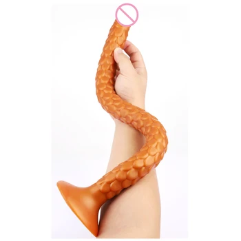 Blød Super Lang Dildo Flydende Silikone Realistisk Dildo med sugekop Stor Penis for Kvinder Masturbator Sex Legetøj for Lesbiske