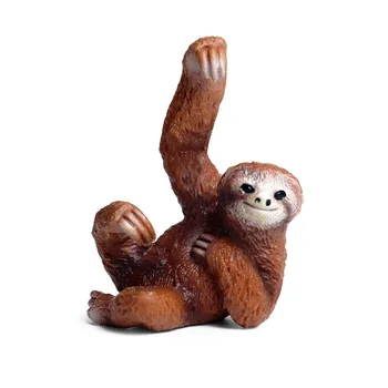 Nye Børns Kognitive Solid Simulering Wild Animal Model Zoo Sloth Lange væbnede Orangutang Monkey Model Toy Dekoration