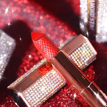 Xixi Diamond Star Shiny Lipstick Red Velvet Mat 8 farver Vandtæt Langvarig Nude Makeup Sexet farve Kosmetik
