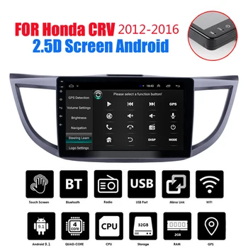 10.1 tommer Android 9.1 GPS Navigation, Bil Stereo Radio For 2012-2016 Honda CRV hovedenheden Car Multimedia-Audio-Afspiller, Wifi BT 2DIN