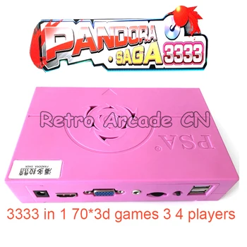 3333 i 1Arcade Spil yrelsen Pandora Saga Max Jamma Versoin Multigame Støtte 3 4 Spillere HD-Video, HDMI, VGA-output Mønt-opererede