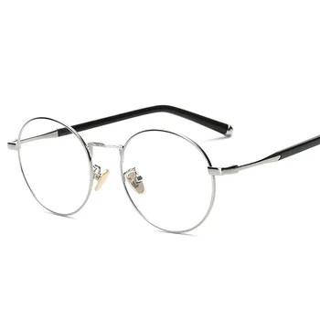 2019 Nye Designer Kvinde Briller Optiske Billeder Metal Runde Briller Ramme Klar linse Eyeware Sort Sølv Guld Eye Glas brille