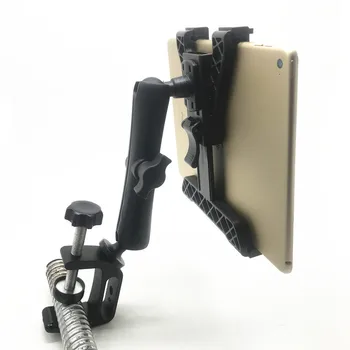 Heavy Duty Aluminium 1inch gummi bold spændeenheden+Aluminium Legering Længde 15 cm Dobbelt Stik Arm til iPad Tablet