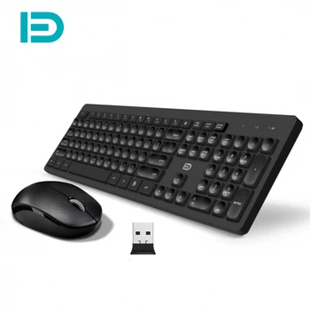 2,4 g Trådløst Tastatur og Mus 1600DPI Kam til Bærbar Computer Desktop Mms-Funktion, Mus og Tastatur Sæt Prik Keycap