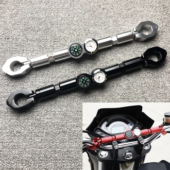Universal 22mm Motorcykel forstærket balance, styr aluminium legering bælte kvarts tidsplan ur og kompas balance bar