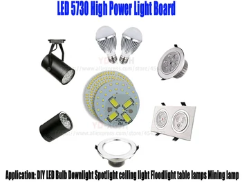 10STK 3W 44mm LED PCB SMD 5730 Lys Board LED Montering af Lys Bord Aluminium Substrat, Varm Natur Hvid Krystal Pære Lys