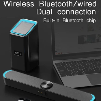Ny U-238 Bluetooth-Lyd Bar Trådløs Højttaler Subwoofer Bas 4D Stereo Knappen Desktop PC 3,5 MM Se Film