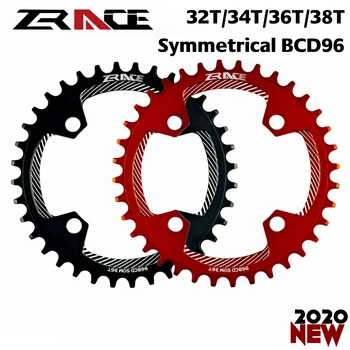 2020 ZRACE Klinger Chainwheels BCD96 Symmetrisk Klinger,32T 34T 36T 38T AL7075 CNC-proces, Vickers-hårdhed 15+ for MTB