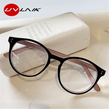 UVLAIK Mode Gennemsigtige Runde Briller Klar Ramme Kvinder Forestilling Nærsynethed Briller Mænd Briller Ramme Optiske Billeder Klar