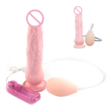 Vibrerende Sædafgang Dildo Squirting Vand Realistisk Cock Penis Dildo Vibrator med sugekop sexlegetøj til Kvinde Masturbator
