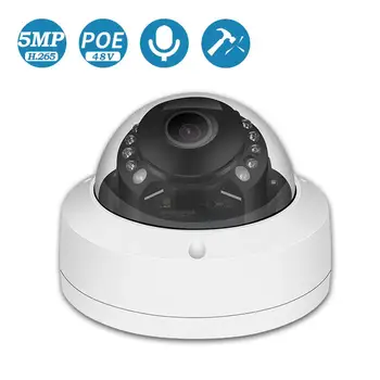 BESDER 5MP Kablede IP-Kamera Ultra HD H. 265 Home Security Dome Kamera CCTV-Overvågning Motion Detect hærværkssikret ONVIF 2.0