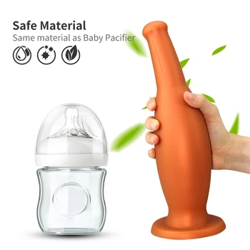 3-størrelser Flaske Form Enorm Dildo anal plug med Blød Kunstig Penis Med Stærk Sugekop Kvindelige Vagina Stimulator sexlegetøj for par