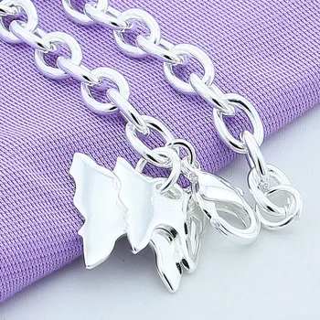 925 Sølv Dobbelt Butterfly Armbånd Til Kvinder Mode Smykker