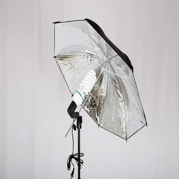 TRUMAGINE 83CM Holdbart Kamera Foto Pro Studio Blød Gennemsigtig Sort Sølv Diffuser Paraply for Studio Flash Lampe Belysning