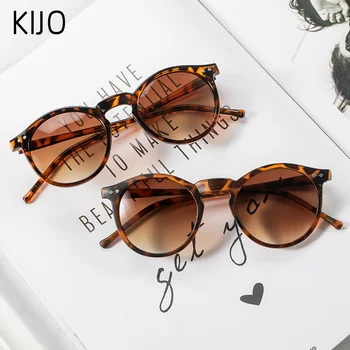 KIJO runde unisex solbriller brand designer briller ocean linse shopping kvindelige solbriller