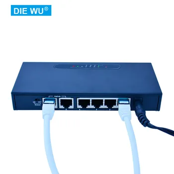 TXE093 POE Switch 52V/65W 4Port 10/100 PoE+2Port Uplink Ethernet-Switch Strygejern Shell Netværk Skifte til IP kamera/Wireless AP/CCTV