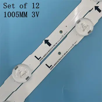 12 STK LED-baggrundsbelysning strip for Samsung UE48H6400 UE48H6200AK BN96-30453A 30454A D4GE-480DCA 480DCB-R3 R2 38891A 38892A 30418A