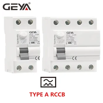 GEYA EN Type RCD fejlstrømsafbrydere Circuit Breaker AC ELCB 2 Polet 40A 63A 30mA 100mA 300mA RCD RCCB