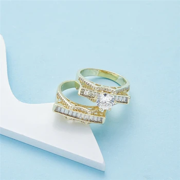 2020 Okt Fingerringe Kvinder Rund Krystal Cæsar Ring, Guld Farve, Etnisk Bryllup Smykker Ring