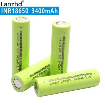 4STK 18650 3400mAh INR18650 Genopladelige batterier 18650 Li-ion 3,7 V lithium batterier 18650 batteri til E cigaret Værktøjer