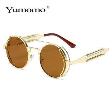 Metal Steampunk Solbriller Mænd, Kvinder Mode Runde Briller Brand Design Vintage solbriller Høj Kvalitet UV400-Brillerne Oculos de
