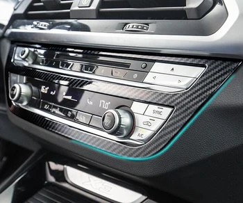 Bil styling Til BMW X3 G01 2017 2018 2019 ABS Carbon fiber Indre Kontrol CD-Panel Dækker Trim bil Tilbehør
