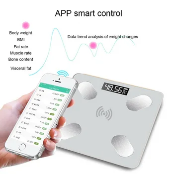 Smart Body Fat Skala LCD-Digital Wireless Bluetooth-Reciver BMI Vægt Overvåge Health Analyzer Trænings-og Tabe Værktøjer Skala