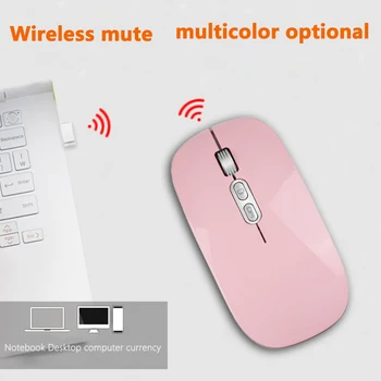 2,4 G Trådløs Mus Bluetooth Mus Genopladelige Lydløs Mus Med en Modtager Til Bærbar PC Computer Musen Til iOS Android-Telefon