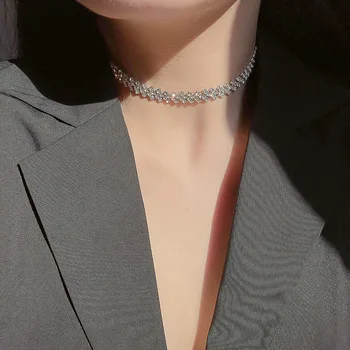 2020 sydkoreas Nye Lys Luksus Mode Halskæde Personlighed Enkel Kravebenet Kæde Temperament Kvinders Banket Bære Smykker