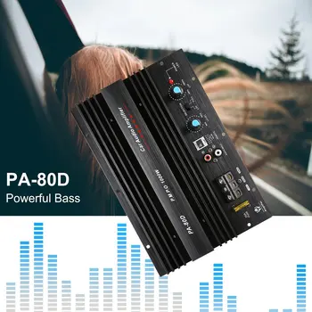 12V 1000W Forstærker yrelsen Mono Bil Audio Forstærker Kraftfuld Bas Subwoofer Forstærker til Bilen Ændring PA-80D