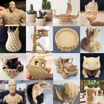 SUNLU PLA Filament Træ 10kg 1.75 mm Træ Tekstur 3D-Printer Materiale Øko-venlige Boble Gratis Vakuum Pakke Kunst Udskrivning