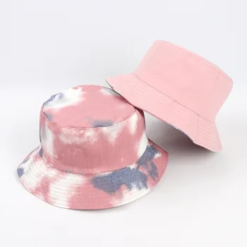SWAK Dobbelt-sidet Iført Bucket Hat Visir Regnbuens Farver Reversible Cap Mænd Kvinder Bomuld Fladskærms solhat Kvindelige Fiskeren Hat