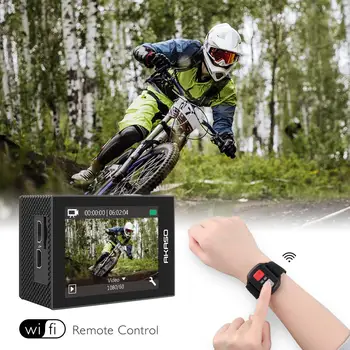 AKASO 4K-Action-Kamera EK7000 Pro Touch Skærmen Sports Kamera EIS Justerbar synsvinkel 40m Vandtæt Kamera, Fjernbetjening