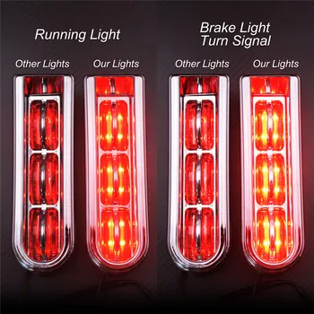 Motorcykel Accent Saddeltaske Filler Skær Støtte LED-Lys, blinklys Bremse Lampe Lys Til Harley Touring Road King-20