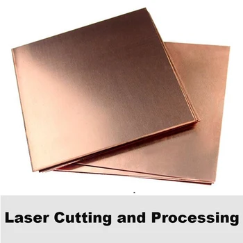 T2 Kobberplader 0.8x100x100mm Høje Ren 99.9% Cu Tabletter Strip Shim Termisk Pad Kobber Plade DIY Materiale Metal Laserskæring